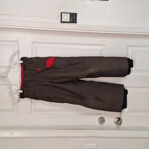 Patagonia Kids Brown and Red waterproof snow pants